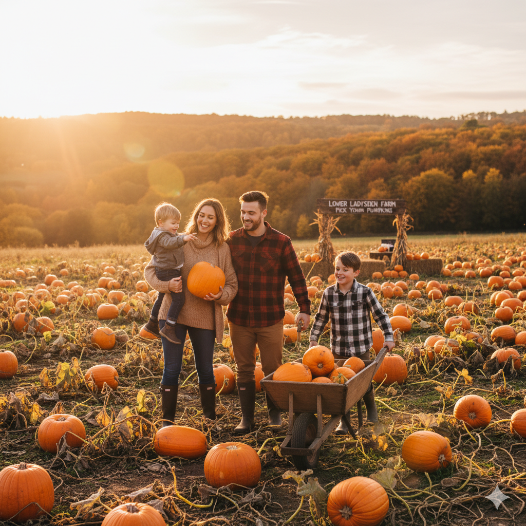 pumkin picking in east sussex ai generated